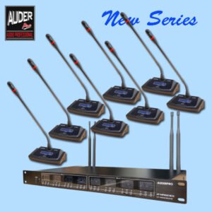 Mic Meja Rapat Wireless AUDERPRO AP-949WMT-8CH UHF Digital