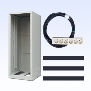 Rack Kabinet Besi 30U-D + ACC Setting Untuk Instalasi Paging